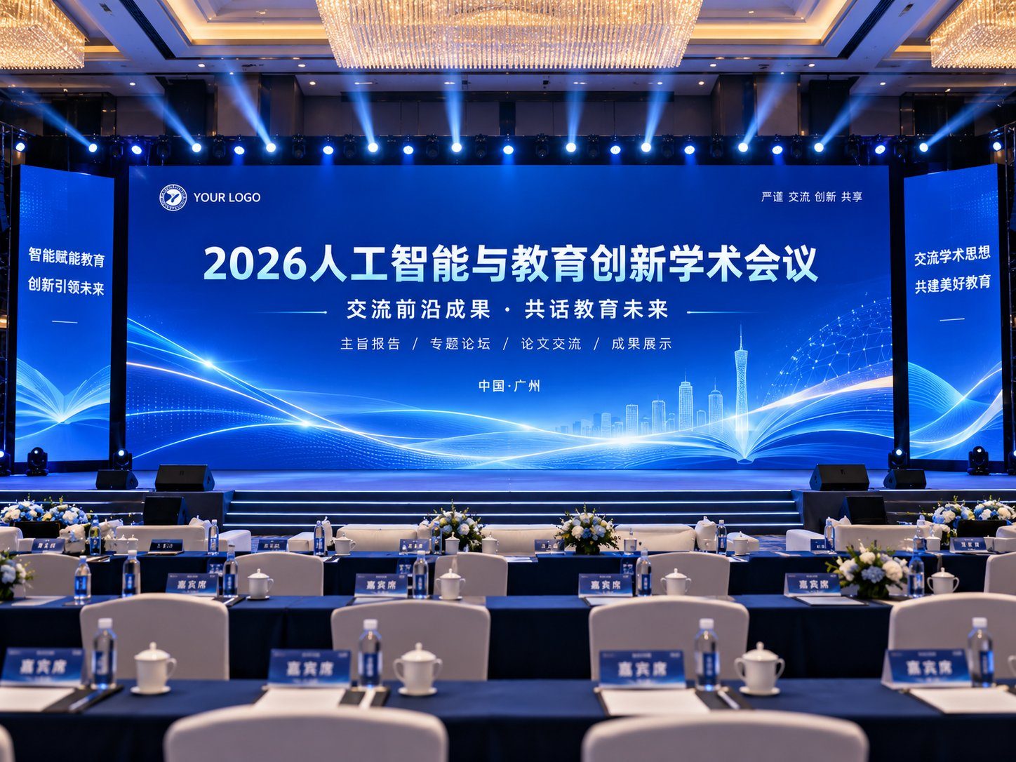学术会议主会场舞台效果图