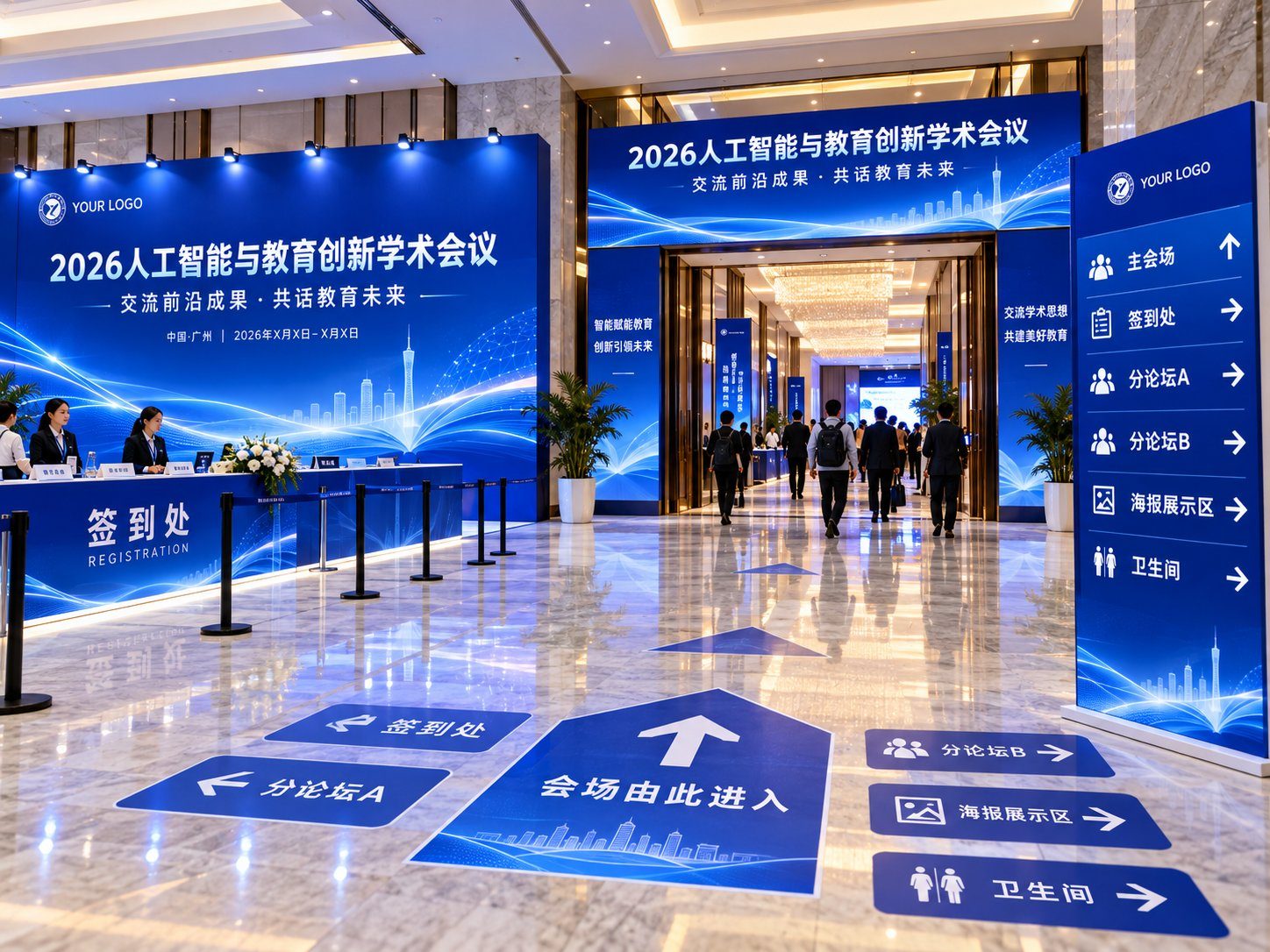 学术会议导视系统效果图